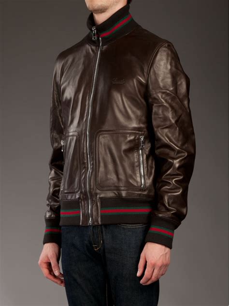 gucci leather jacket mens|gucci jacket men's cheap.